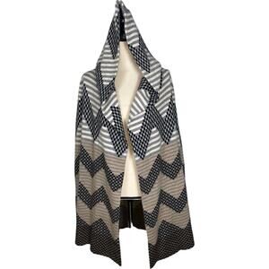 Anthropologie Field Flower Pattern Wool Blend Hooded Cardigan   Size: XS